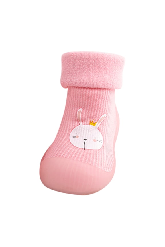 Baby Sock Shoes Boys Girls Non Slip First Walking Stockings Soft Rubber Sole Slippers 0-4 Years