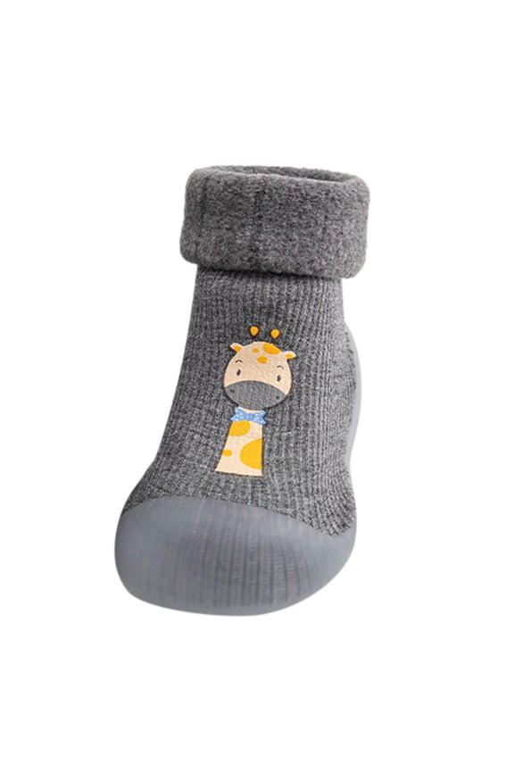 Baby Sock Shoes Boys Girls Non Slip First Walking Stockings Soft Rubber Sole Slippers 0-4 Years