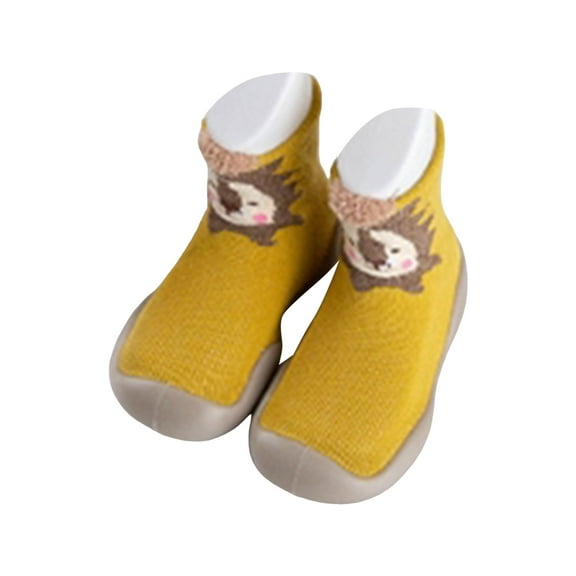 Mepaouo Baby Sock Shoes Boys Girls Non Slip Soft Sole Sneakers Toddler Infant First Walking Shoes Yellow