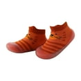 thumbnail image 1 of Mepaouo Baby Sock Shoes Infant Non Slip Walking Slippers Rubber Sole Girls Boys Crib Sneakers Orange, 1 of 5