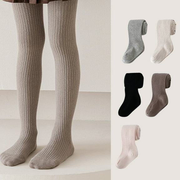 Mepaouo Ballet Footed Tights for Girls Dance Kids Toddler Leggings School Uniform Pantyhose Stocking Beige 6-7 Years