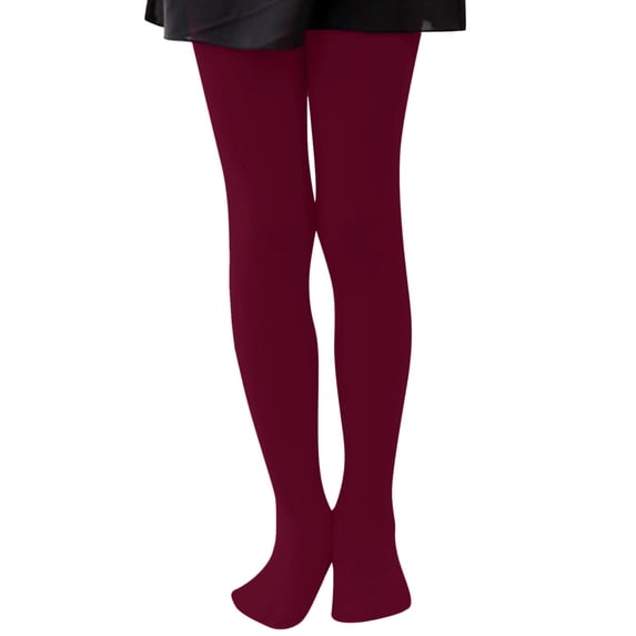 Mepaouo Ballet Tights for Girls Toddler Soft Dance Leggings Kids Elastic School Uniform Stockings Red 4-6 Years