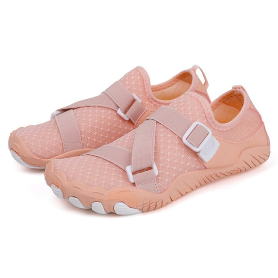 Mepaouo Barefoot Water Shoes for Women Men Beach Swim Aqua Socks Summer Quick Dry Sandals Pink Size 6