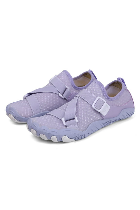 Barefoot Water Shoes for Women Men Beach Swim Aqua Socks Summer Quick Dry Sandals Purple Size 9