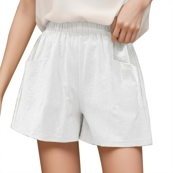 Mepaouo Bermuda Shorts for Women Casual High Waisted Summer Work Wide Leg Short Pants Sizes S-XXL