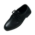 thumbnail image 1 of Mepaouo Boy's Casual Dress Shoes School Uniform Formal Oxfords Classic Lace up Slip on Loafers Black 12.5, 1 of 9