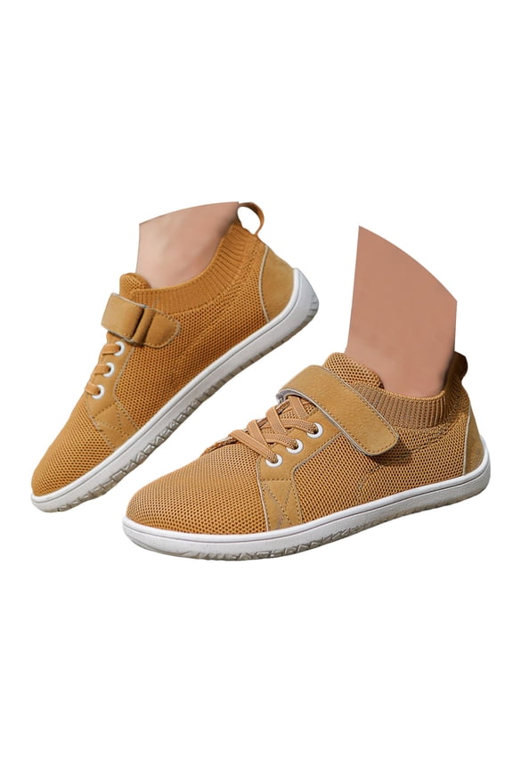 Boys Girls Barefoot Shoes Kids Tennis Running Sneakers for Toddler Little Big Children(Brown,35)