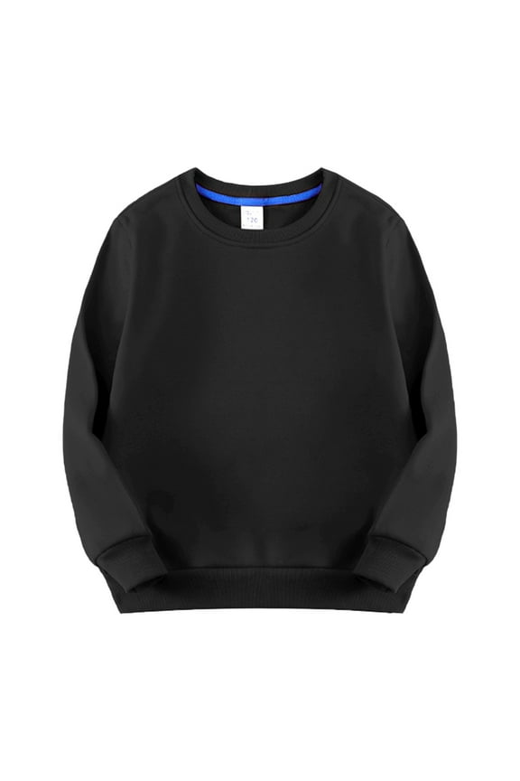 Boys Girls Crewneck Sweatshirts Toddler Long Sleeve Basic Pullover Soft Warm Fleece T-Shirts