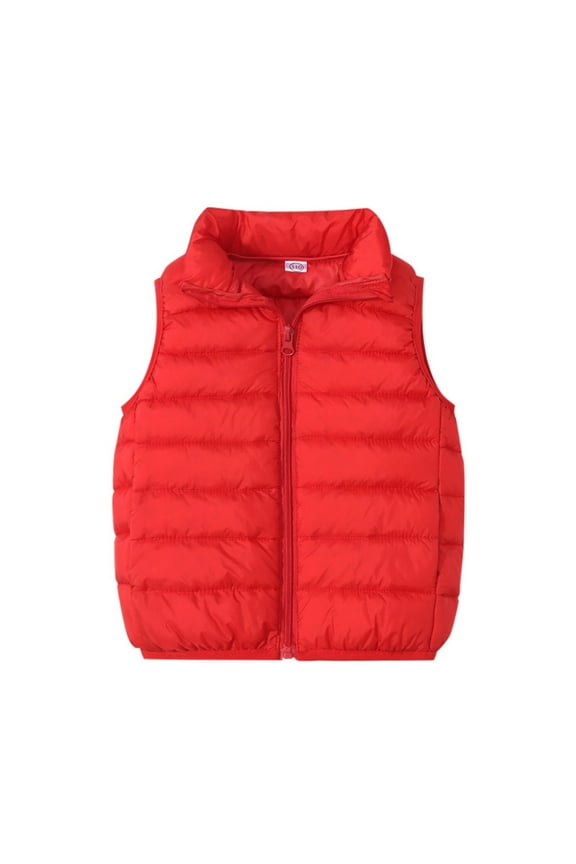Boys Girls Down Vest Kids Lightweight Sleeveless Puffer Jacket Toddler Quilted Bubble Puffer Coat 3-4T
