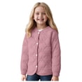 thumbnail image 1 of Mepaouo Boys Girls Fleece Lined Jacket Kids Winter Warm Long Sleeve Coat Button Down Cotton Outwear Purple 7-8 Years, 1 of 6