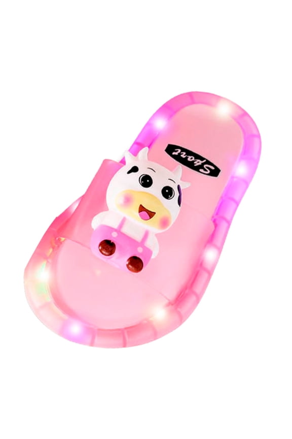 Boys Girls Light up Slides LED Cartoon Kids Slippers Non Slip Bathroom Sandals 2-10 Years
