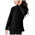 thumbnail image 1 of Mepaouo Boys Girls Long Sleeve Shirts Kids Turtleneck Pullover Toddler Basic Tees Tops T-Shirts Black 9-10 Years, 1 of 5