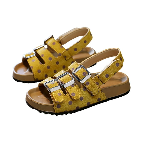 Mepaouo Boys Girls Sandals Cork Footbed Casual Toddlers Slides Double Strap Open Toe Flats