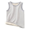 thumbnail image 1 of Mepaouo Boys Girls Striped Fleece Thermal Tank Tops Sleeveless Running Tennis Yoga Shirts(Gray,B), 1 of 4