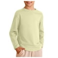 thumbnail image 1 of Mepaouo Boys Long Sleeve Shirts Girls Cotton Crewneck T-Shirts Toddler Basic Soft Tees Top for Little Big Kid, 1 of 4