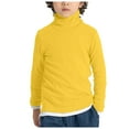 thumbnail image 1 of Mepaouo Boys Turtleneck Sweater Big Boys' Kids Long Sleeve Pullover Girls Solid Color Tee Tops T-Shirts 5-6T, 1 of 5
