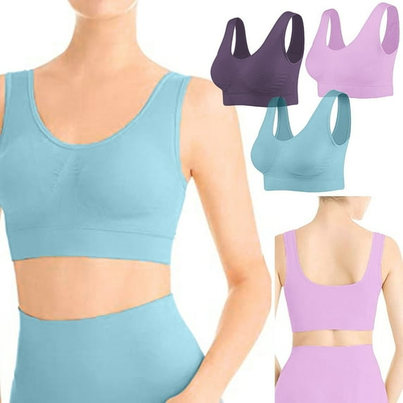 Mepaouo Bras for Women Compression Wirefree Stretchable Straps Running Sports Bra Workout Crop Tank Tops