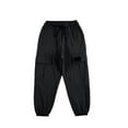 thumbnail image 1 of Mepaouo Cargo Pants for Girls Drawstring Baggy Joggers Parachute Pant Oversized Casual Loose Trousers Black 7-8 Years, 1 of 3