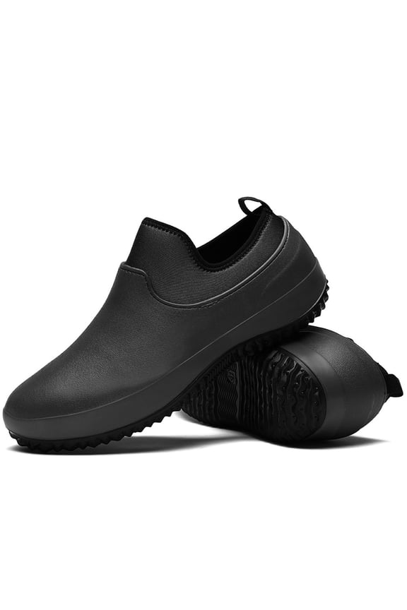 Chef Shoes for Men Water Proof Work Shoes Mens Slip Resistant Nursing Nurse Clogs Slip on Flats