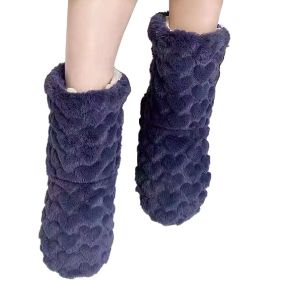 Mepaouo Christmas Shoes for Women Men Warm Indoor Floor Boots Tree Green Home Shoes Cozy Footwear