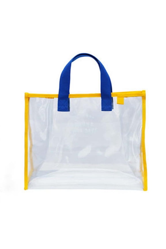 Clear Bag for Women Men Stadium Events Approved Transparent Tote Sport Swimming Handbag(Yellow)