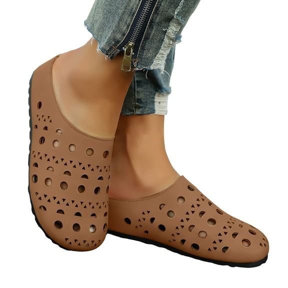 Mepaouo Clogs for Women Closed Toe Mules Shoes Cutout Breathable Backless Slip on Walking Sandals
