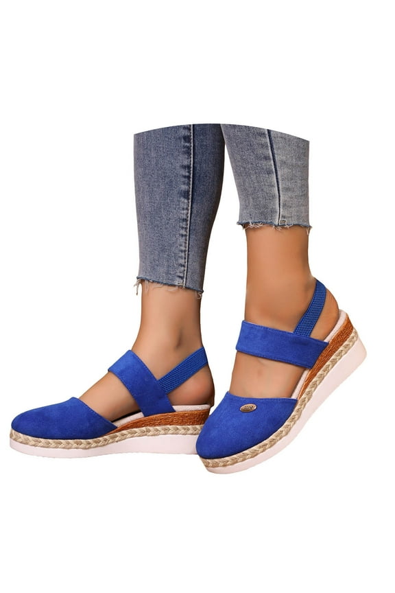 Closed Toe Platform Wedge Sandals Womens 2025 Espadrilles Ankle Strap Dressy Summers Shoes