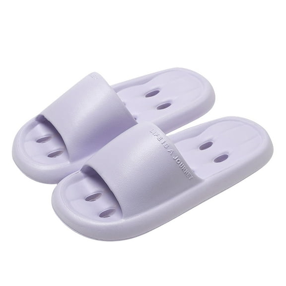 Mepaouo Cloud Slides for Women Men EVA Open Toe Shower Shoes Bathroom Non Slip House Sandals Purple 7.5
