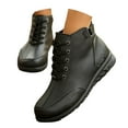 thumbnail image 1 of Mepaouo Combat Ankle Boots for Women Lace up Waterproof Walking Riding Hiking Short Booties, 1 of 7