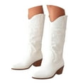 thumbnail image 1 of Mepaouo Cowboy Boots for Women Vintage Knee High Cowgirl Boots Embroidered Pointed Toe Pull on Western Boot, 1 of 8
