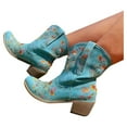 thumbnail image 1 of Mepaouo Cowboy Boots for Women Western Ankle Cowgirl Boot Flower Embroidered Retro Country Booties, 1 of 8