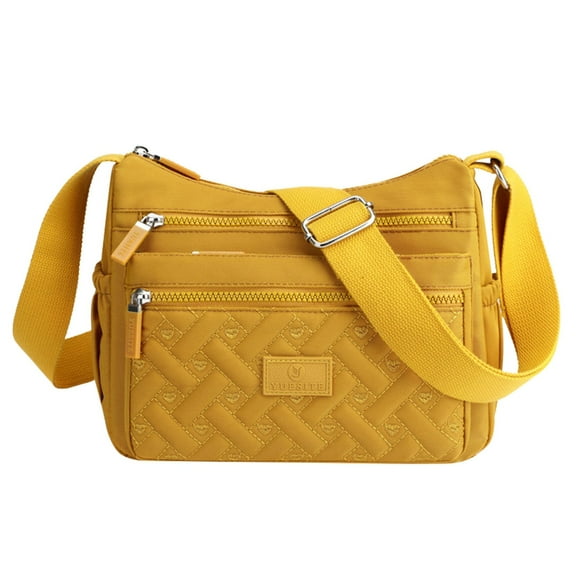 Mepaouo Crossbody Bag for Women Waterproof Shoulder Purse Lightweight Messenger Pocketbooks Yellow