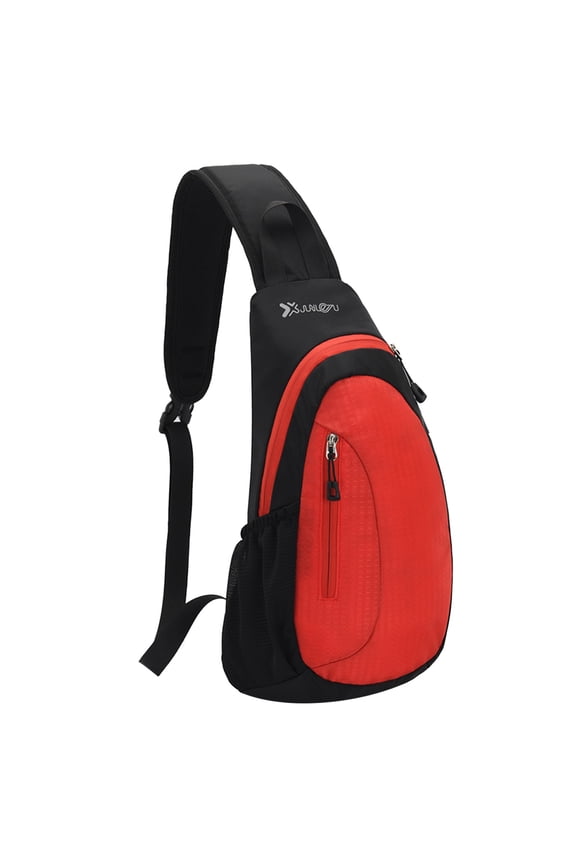 Crossbody Sling Backpack for Women Men Travel Hiking Chest Bag Daypack with Wide Strap(Red)