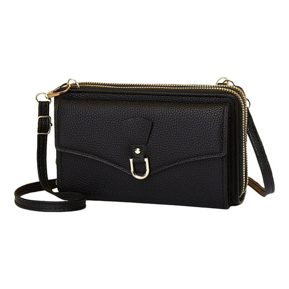 Mepaouo Crossbody Wallet for Women Leather Wristlet Purse Small RFID Shoulder Bags Clutch Totes