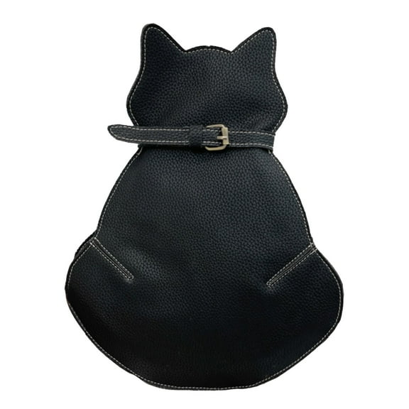 Mepaouo Cute Cat Crossbody Bags for Women Cell Phone Shoulder Handbag Chest Bag with Wide Strap(Black)