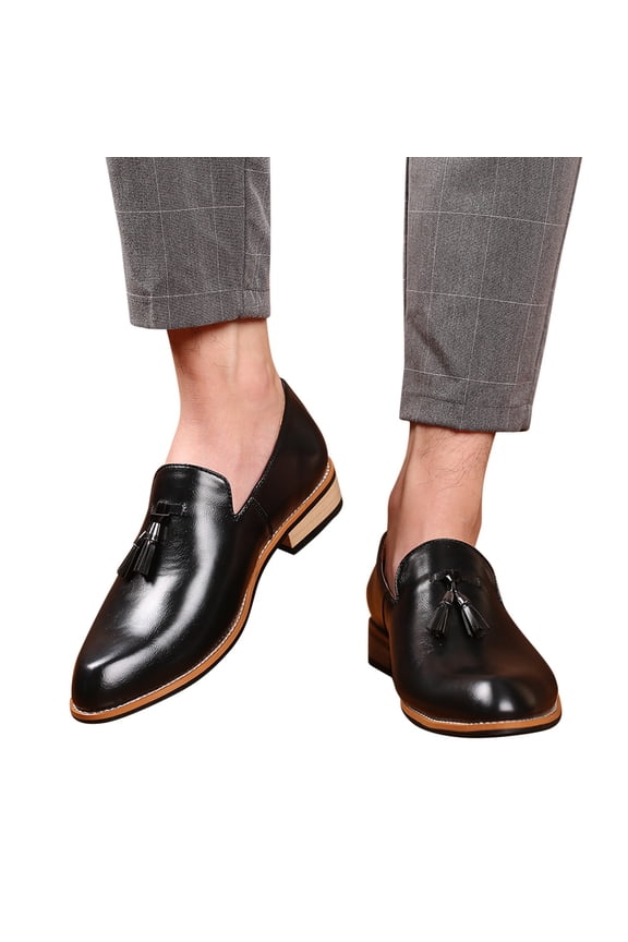 Dress Shoes for Men Tassel Leather Stylish Oxfords Shoes Business Formal Casual Loaders