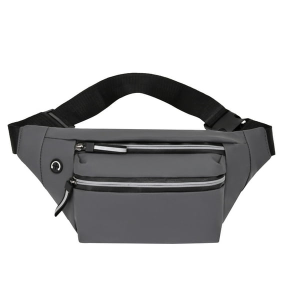 Mepaouo Fanny Pack for Men Women Fashion Waterproof Waist Packs Chest Bag with Adjustable Belt(Grey)