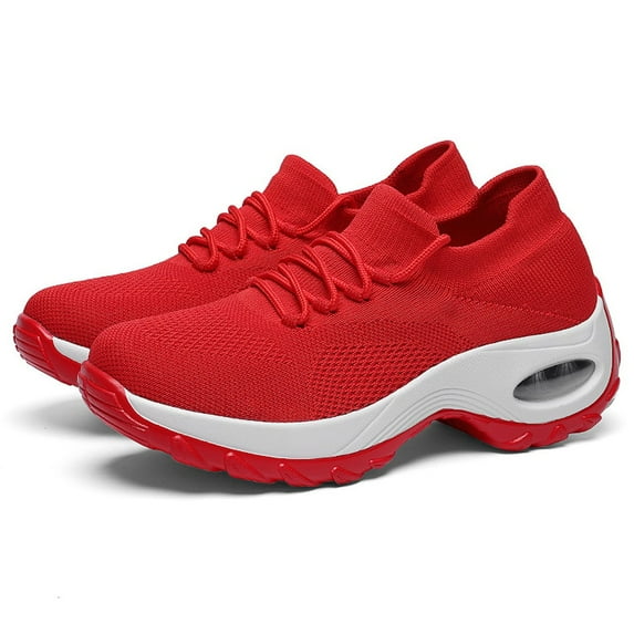 Mepaouo Fashion Mesh Sport Sneakers for Women Flat Toe Arch Support Lace-Up Comfy Running Shoes