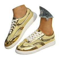 Mepaouo Fashion Sneakers for Women Breathable Tennis Walking Running Shoes Casual Slip on Low Top Flats