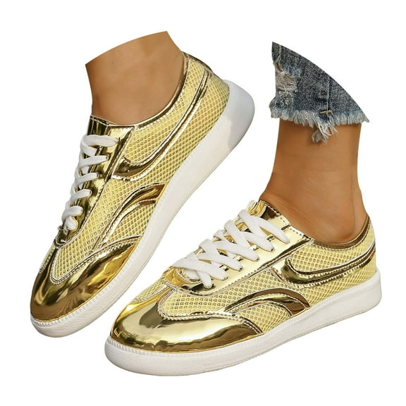 Mepaouo Fashion Sneakers for Women Breathable Tennis Walking Running Shoes Casual Slip on Low Top Flats