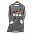thumbnail image 1 of Mepaouo Fleece Sweatshirts for Women Winter Warm Crewneck Long Sleeve Thermal Pullover Tops, 1 of 4