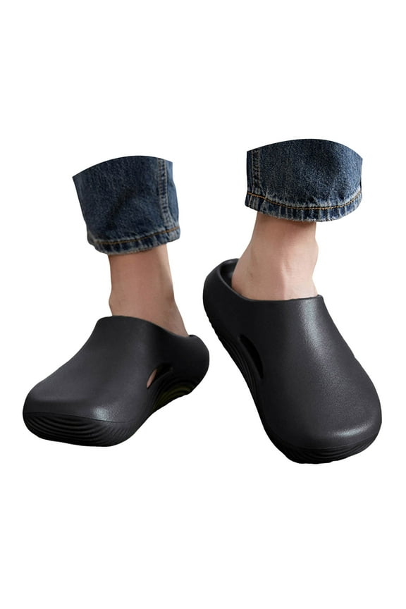 Garden Clogs for Men Comfort Non Slip Waterproof Mules Shoes Closed Toe Outdoor Beach Slides