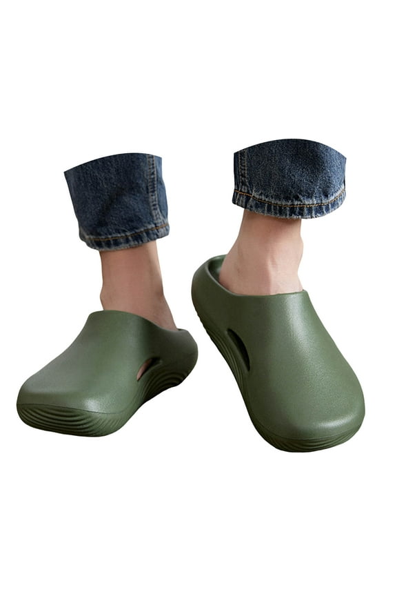 Garden Clogs for Men Comfort Non Slip Waterproof Mules Shoes Closed Toe Outdoor Beach Slides