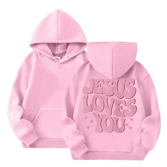 Mepaouo Girls Boys Fashion Hoodie Kids Long Sleeve Pullover Toddler Hooded Sweatshirt with Pocket Pink 8-9 Years