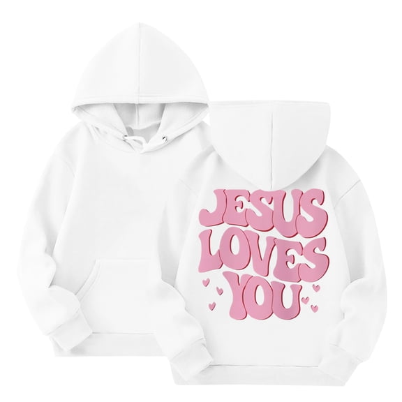 Mepaouo Girls Boys Fashion Hoodie Kids Long Sleeve Pullover Toddler Hooded Sweatshirt with Pocket White 10-11 Years