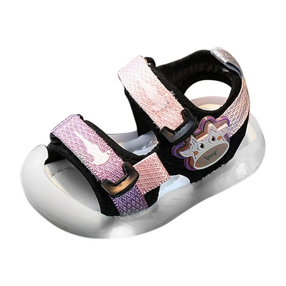 Mepaouo Girls Boys Light up Shoes Summer Kids Water Shoes Open Toe Waterproof Beach Slip on Sandals