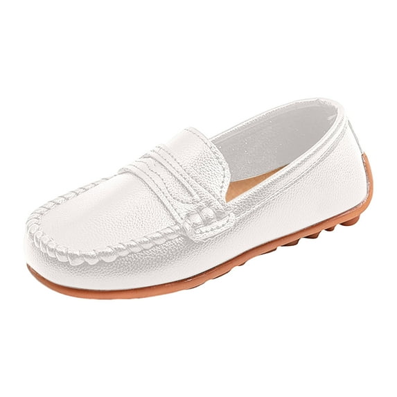 Mepaouo Girls Boys Slip on Loafers Kids Dress Flats School Uniform Oxfords Walking Boat Moccasins Shoes