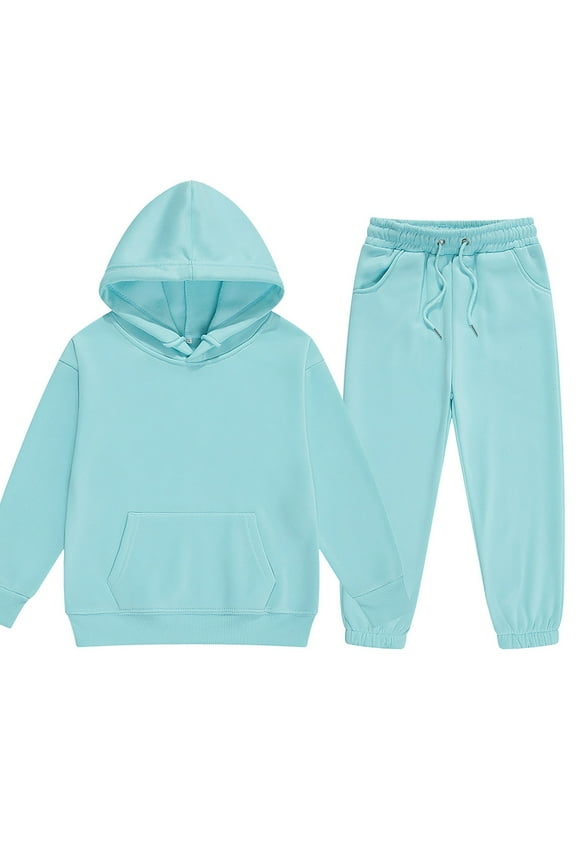 Girls Clothes 2 Piece Hoodie Sweatsuit Long Sleeve Sweatshirts and Pants Fall Winter Outfits