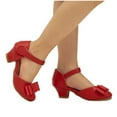 thumbnail image 1 of Mepaouo Girls Dress Shoes Closed Toe Low Heels Princess Pumps Toddler Flower Wedding Party Mary Jane, 1 of 7