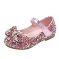thumbnail image 1 of Mepaouo Girls Dress Shoes Wedding Bowknot Flower Mary Jane Sequins Glitter Princess Shoes 1-6 Years, 1 of 2